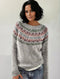 Pull élégant à col rond et imprimé spécial