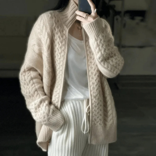 Gilet chaud à manches longues pour femmes | Zip