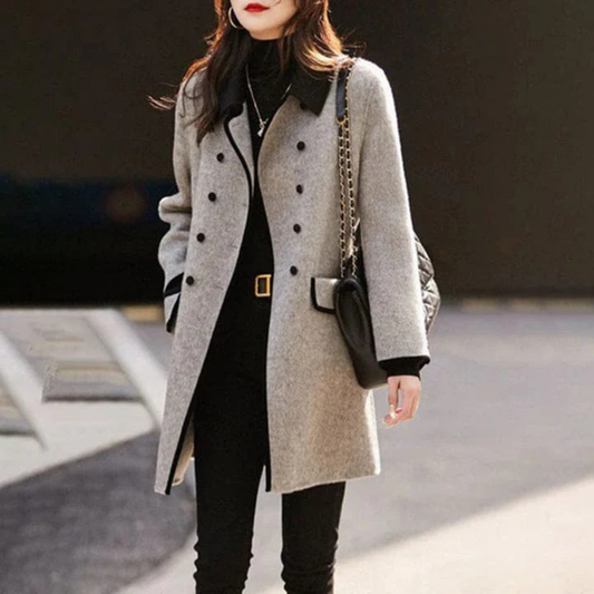 Long trench-coat d'hiver pour femmes | Manches longues