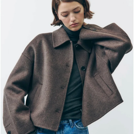 Veste courte en tricot pour dames | Manches longues