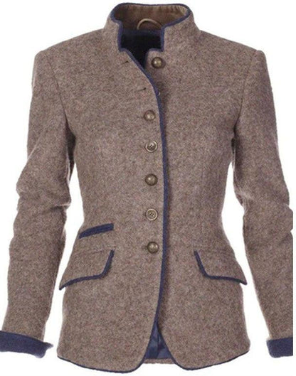 Elegant | Gilet d'affaires uni à manches longues