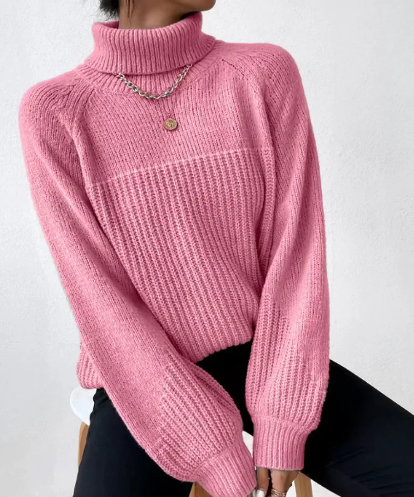 Blaire – Pull chaud en tricot à col roulé pour femmes