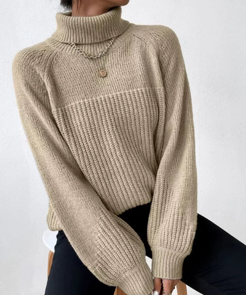 Blaire – Pull chaud en tricot à col roulé pour femmes
