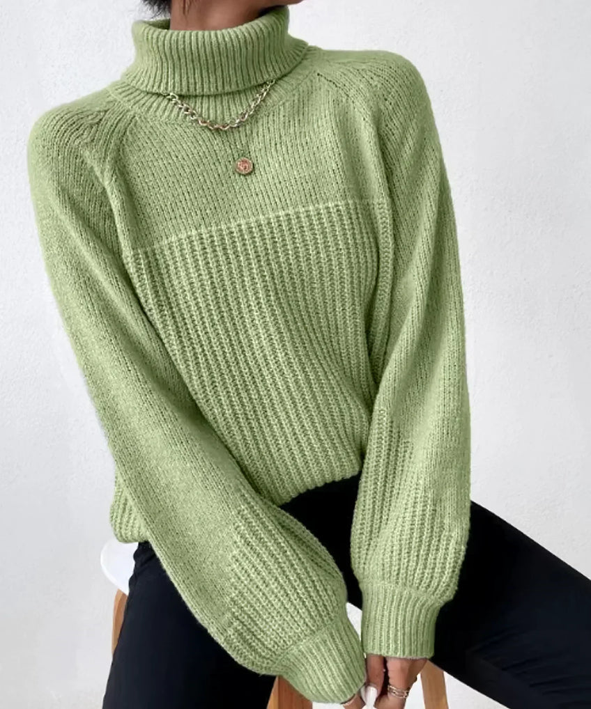 Blaire – Pull chaud en tricot à col roulé pour femmes
