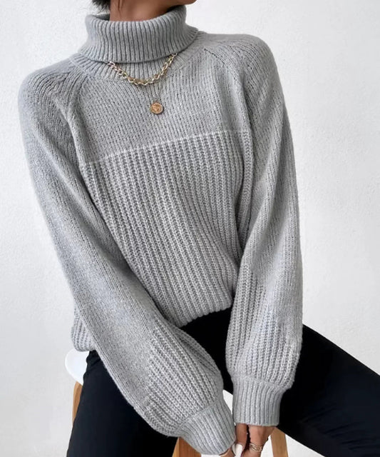 Blaire – Pull chaud en tricot à col roulé pour femmes