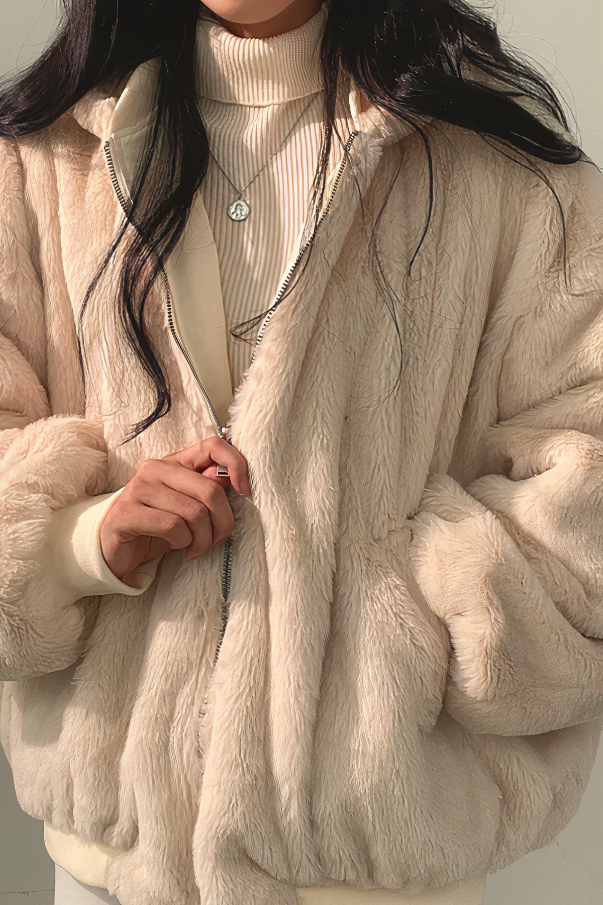 Vesper - Manteau d'hiver avec capuche en cachemire